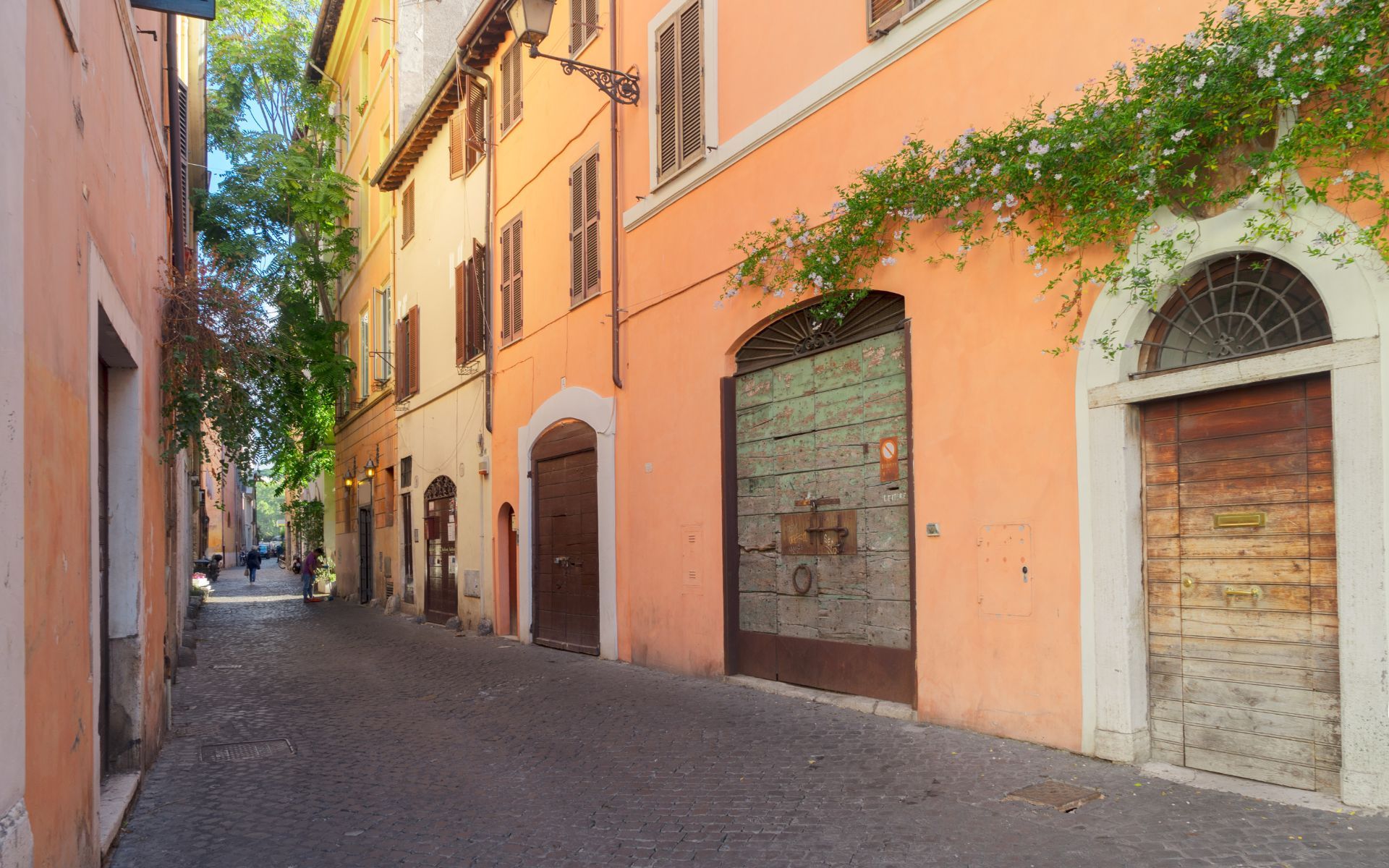 Cobblestone road in Rome