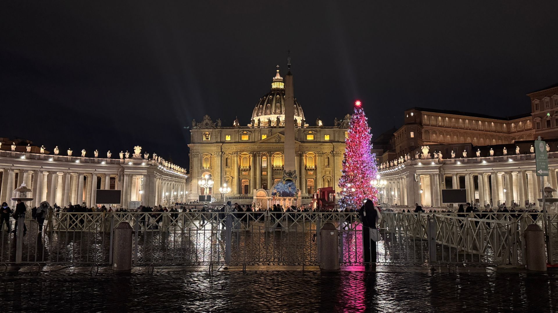 St. Peters basilica and Christmas tree