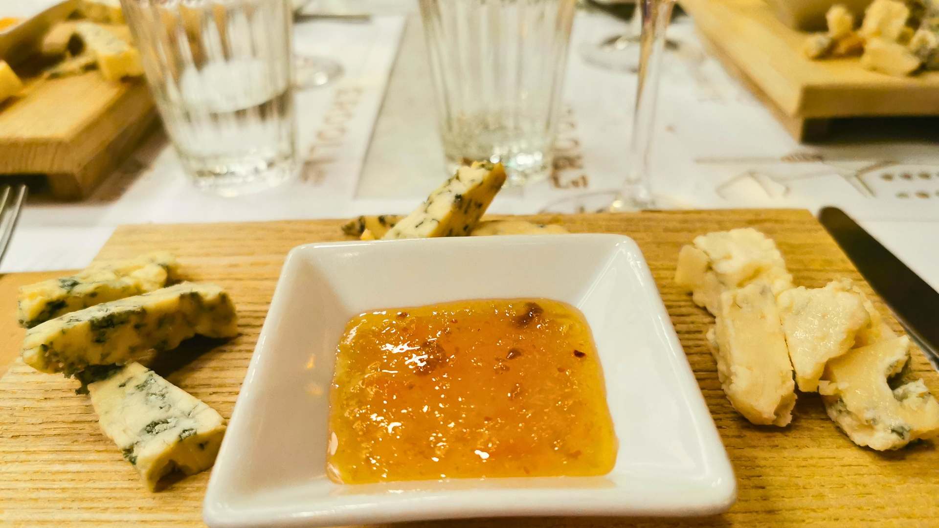 cheese platter and jam