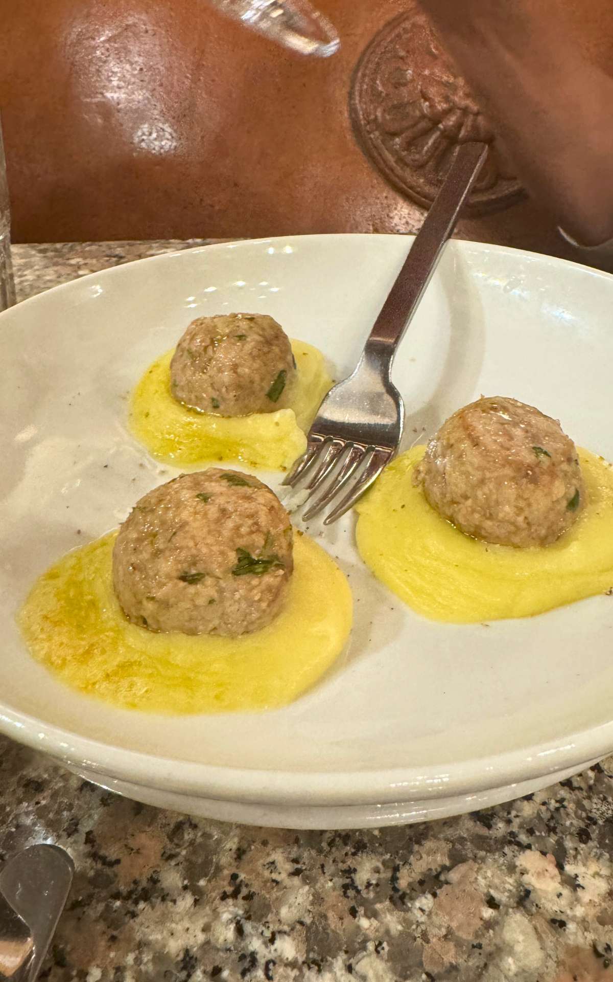 meatballs on mashed potatoes